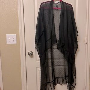 NEW Express sheer & polka dot black transparent bathing suit coverup - ONE SIZE